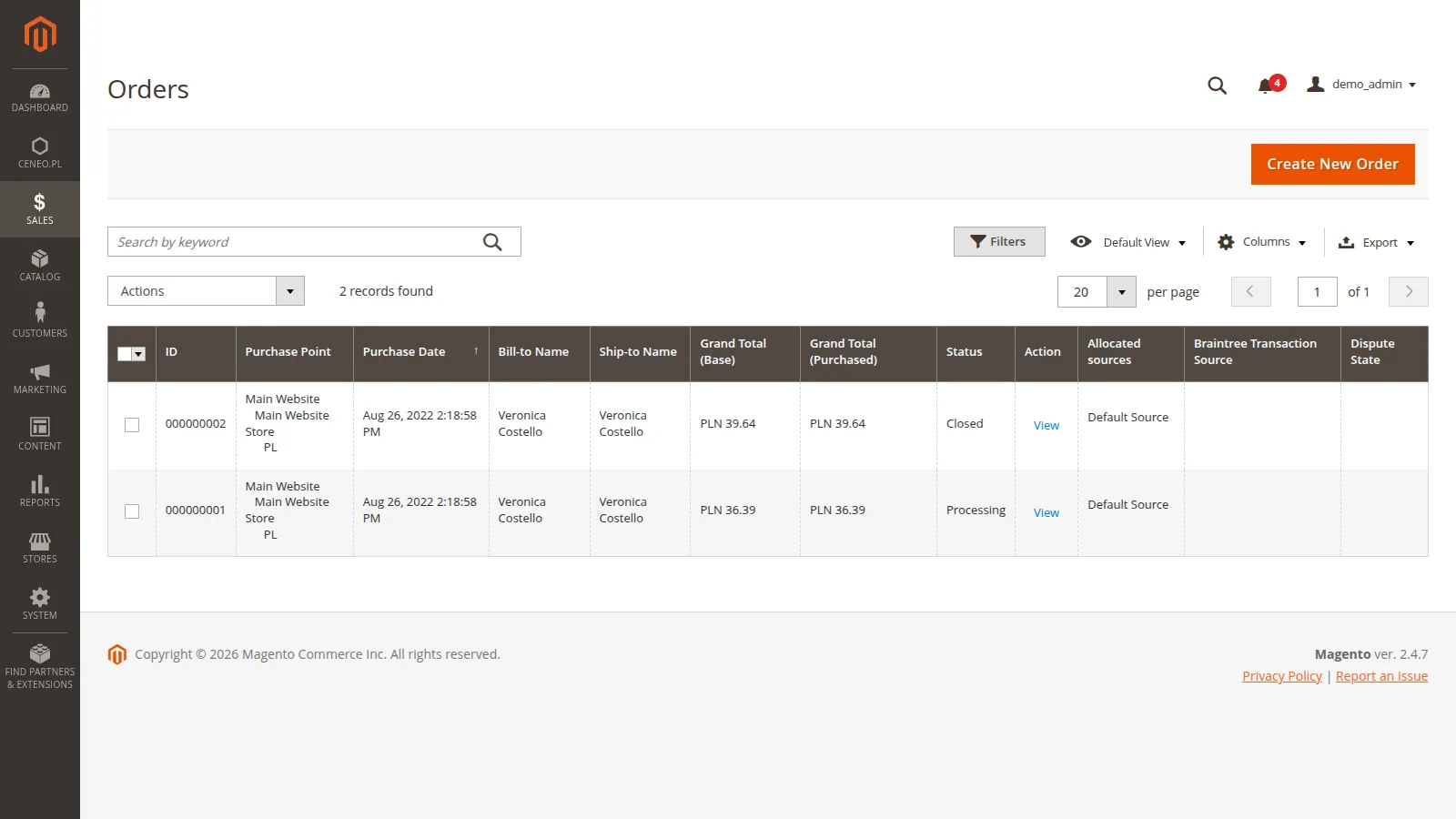 Demo Magento 2